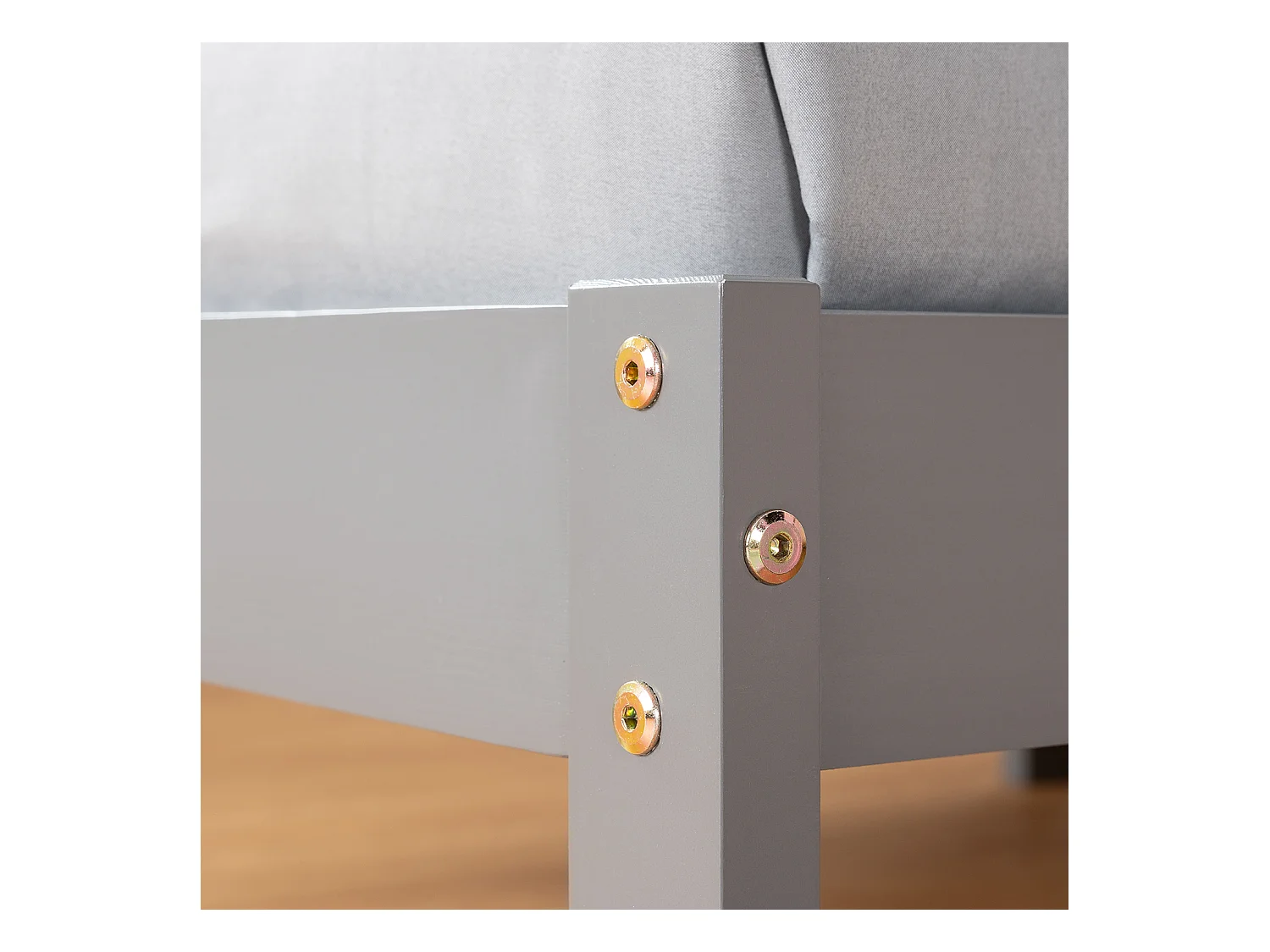 Holzbett 90x200 cm grau Kiefer