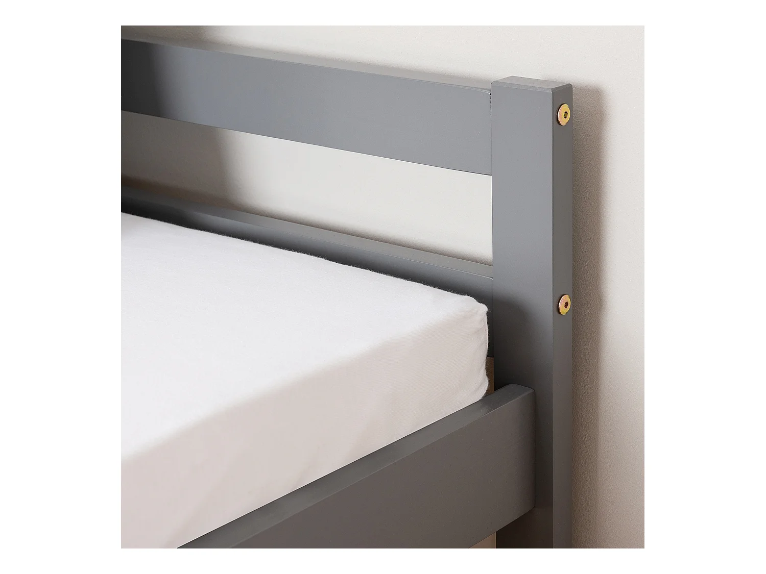 Holzbett 90x200 cm grau Kiefer