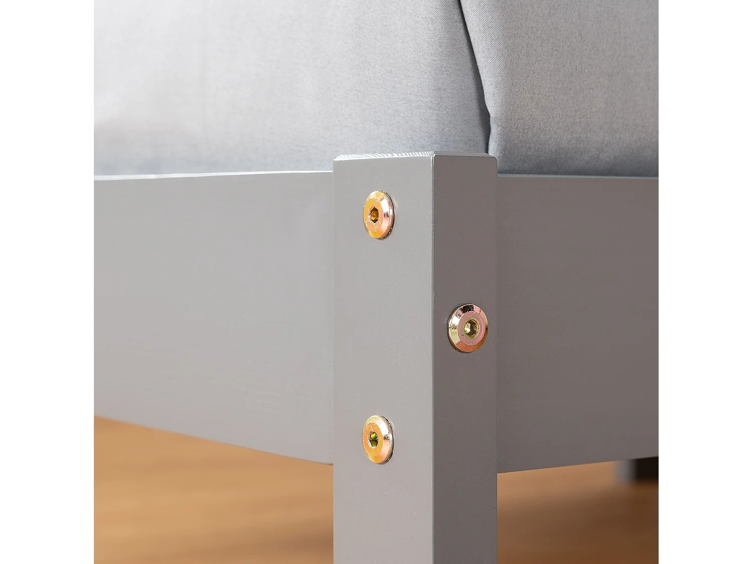 Houten Bed 90x200 cm grijs Grenen