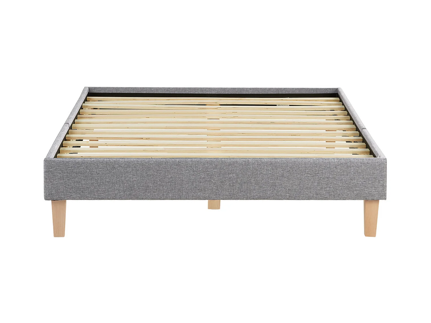 Bettgestell 120x200 cm grau gepolstert