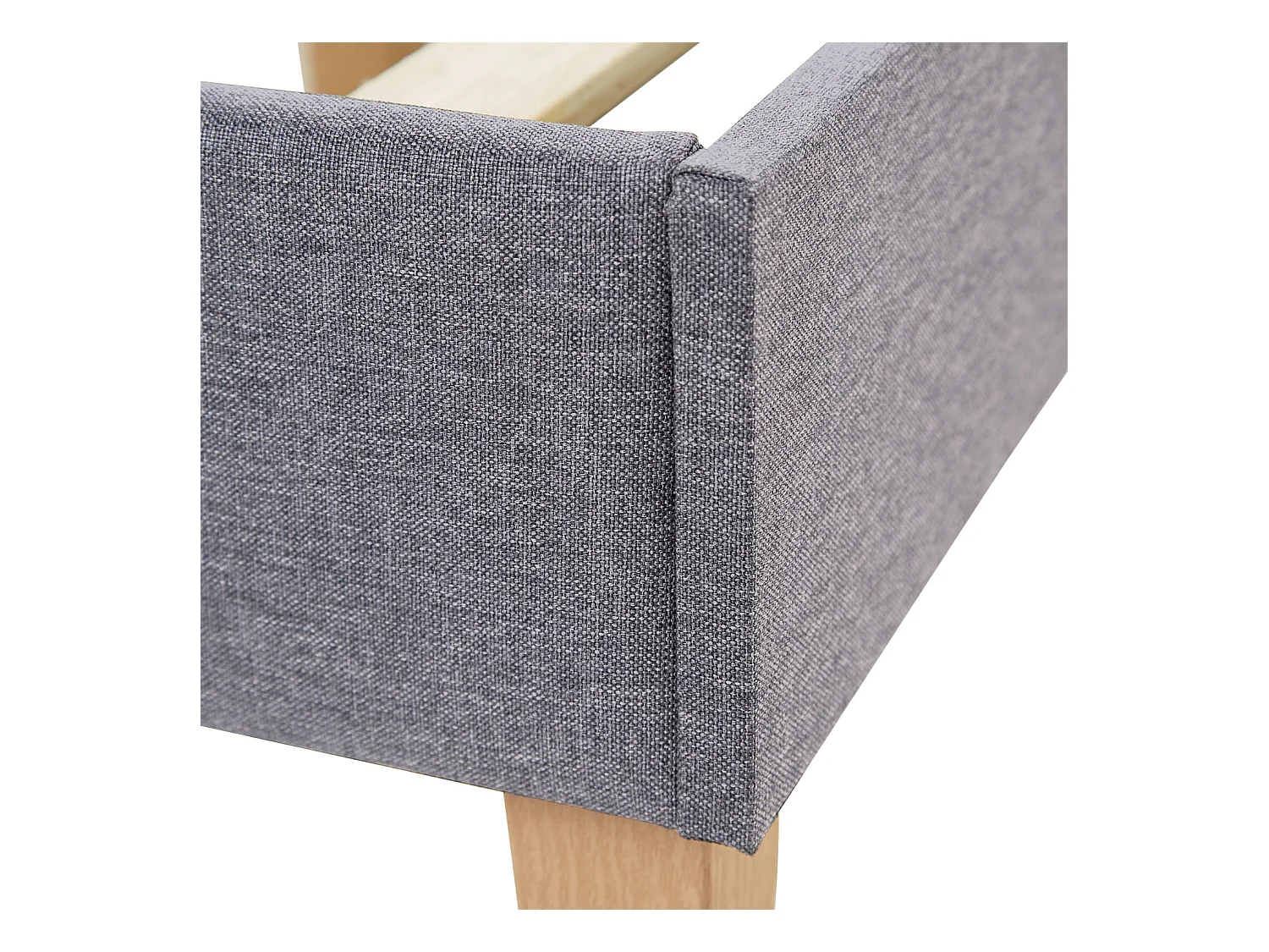 Bettgestell 120x200 cm grau gepolstert