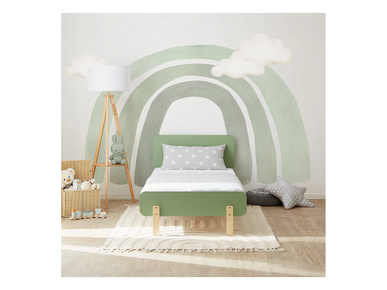 Einzelbett 95x76,5x209 cm grün