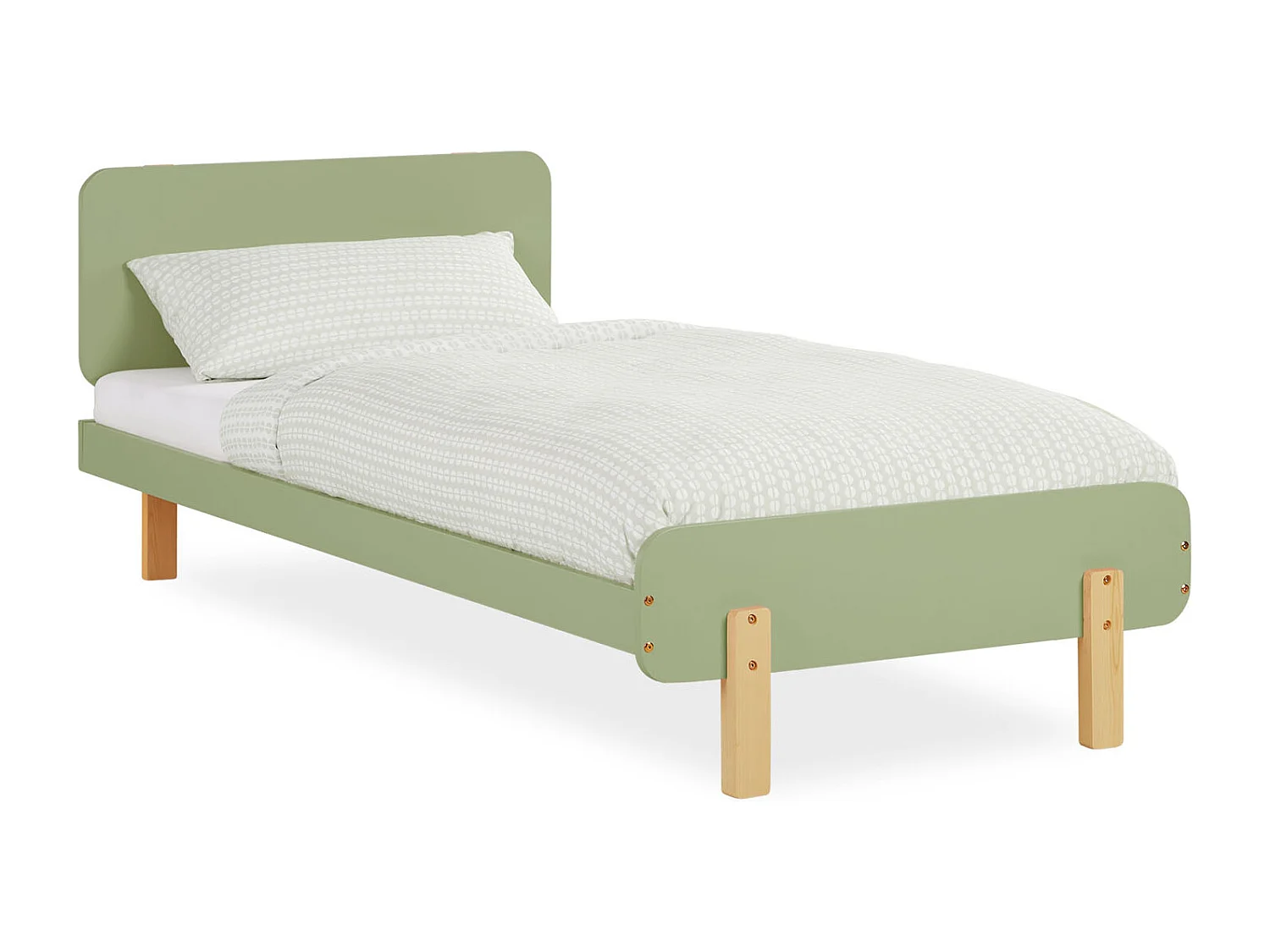 Einzelbett 95x76,5x209 cm grün