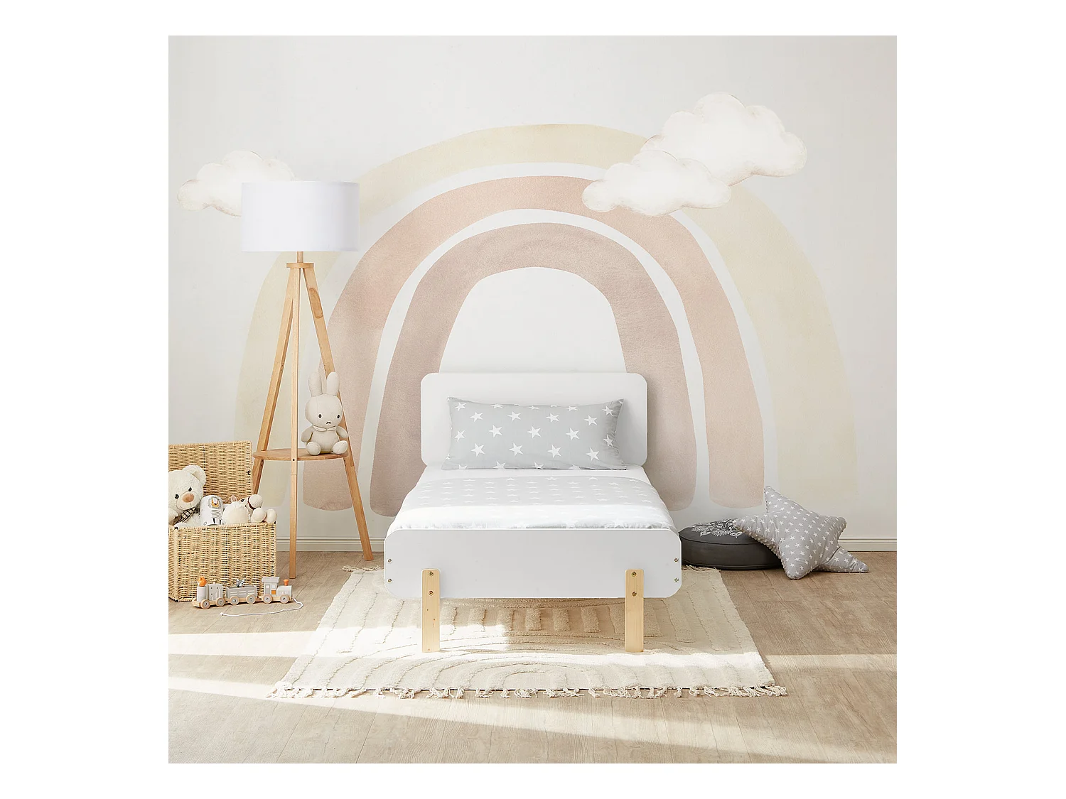 Einzelbett 90x200 cm weiß