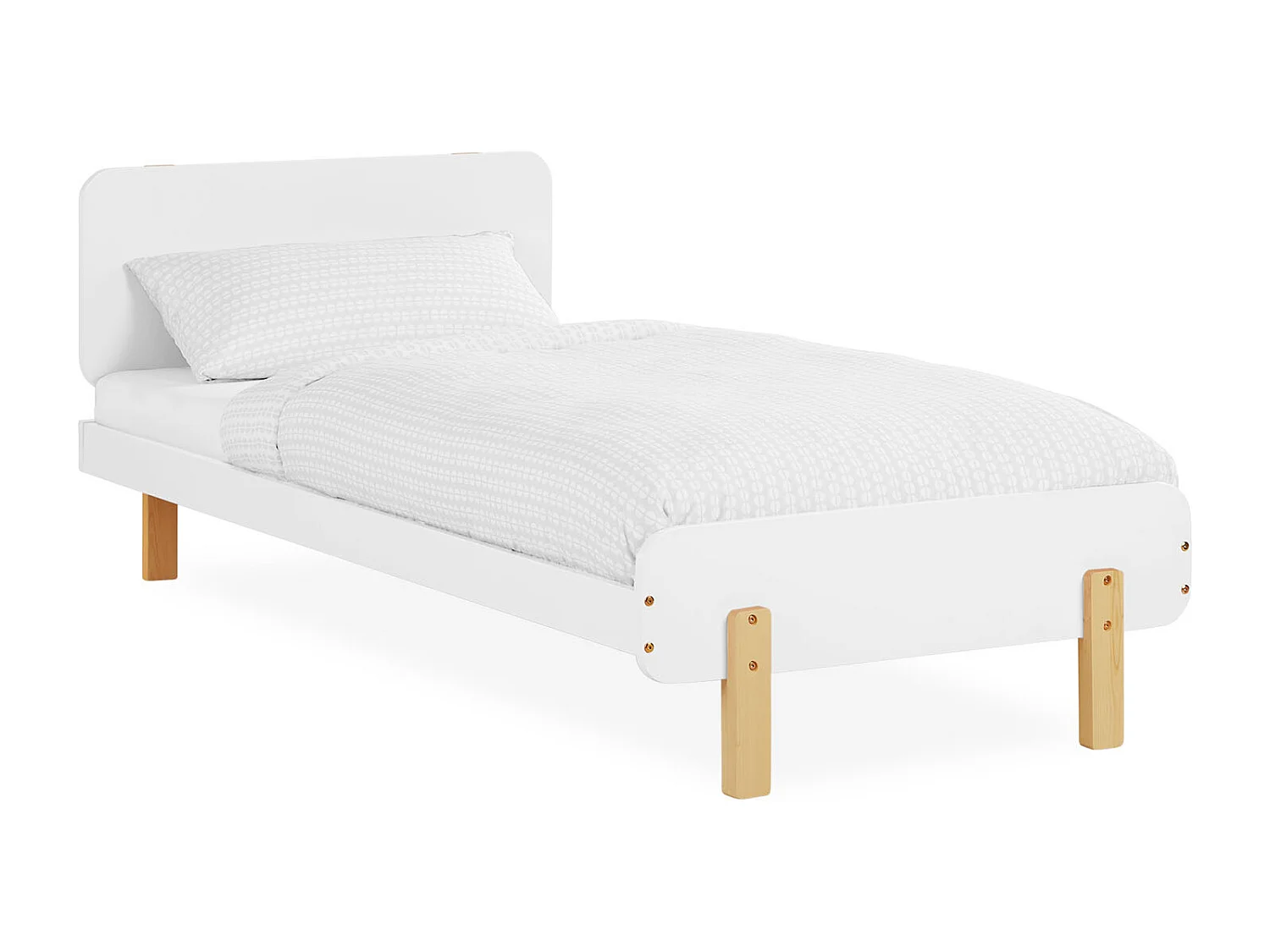 Einzelbett 90x200 cm weiß