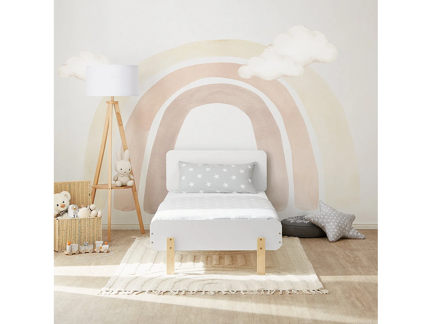 Einzelbett 90x200 cm weiß