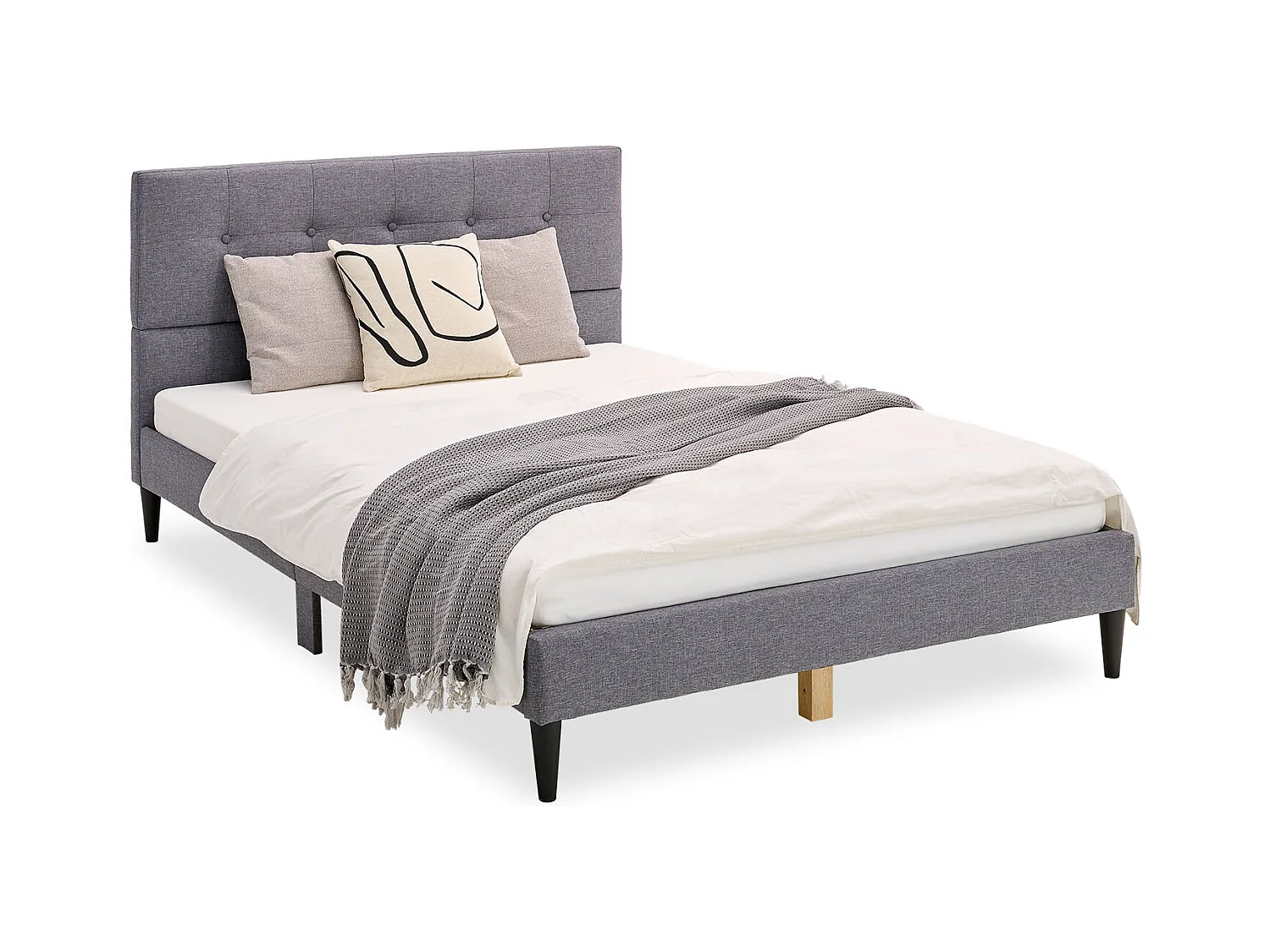 Polsterbettgestell 120x200 cm Grau
