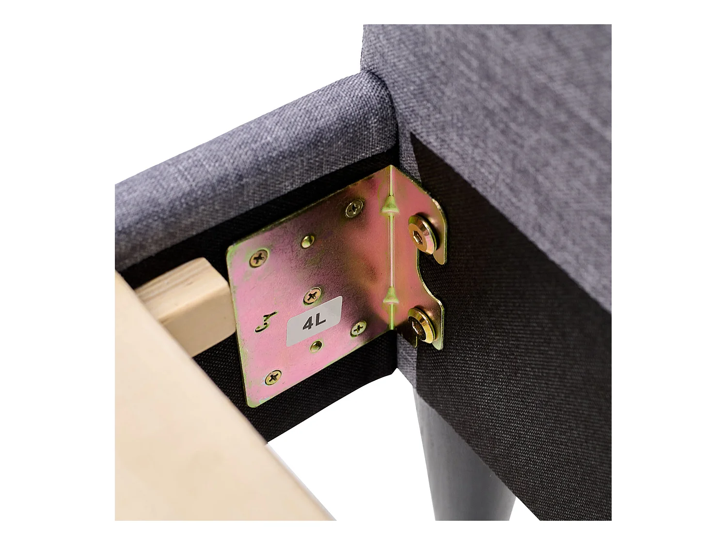 Polsterbettgestell 120x200 cm Grau