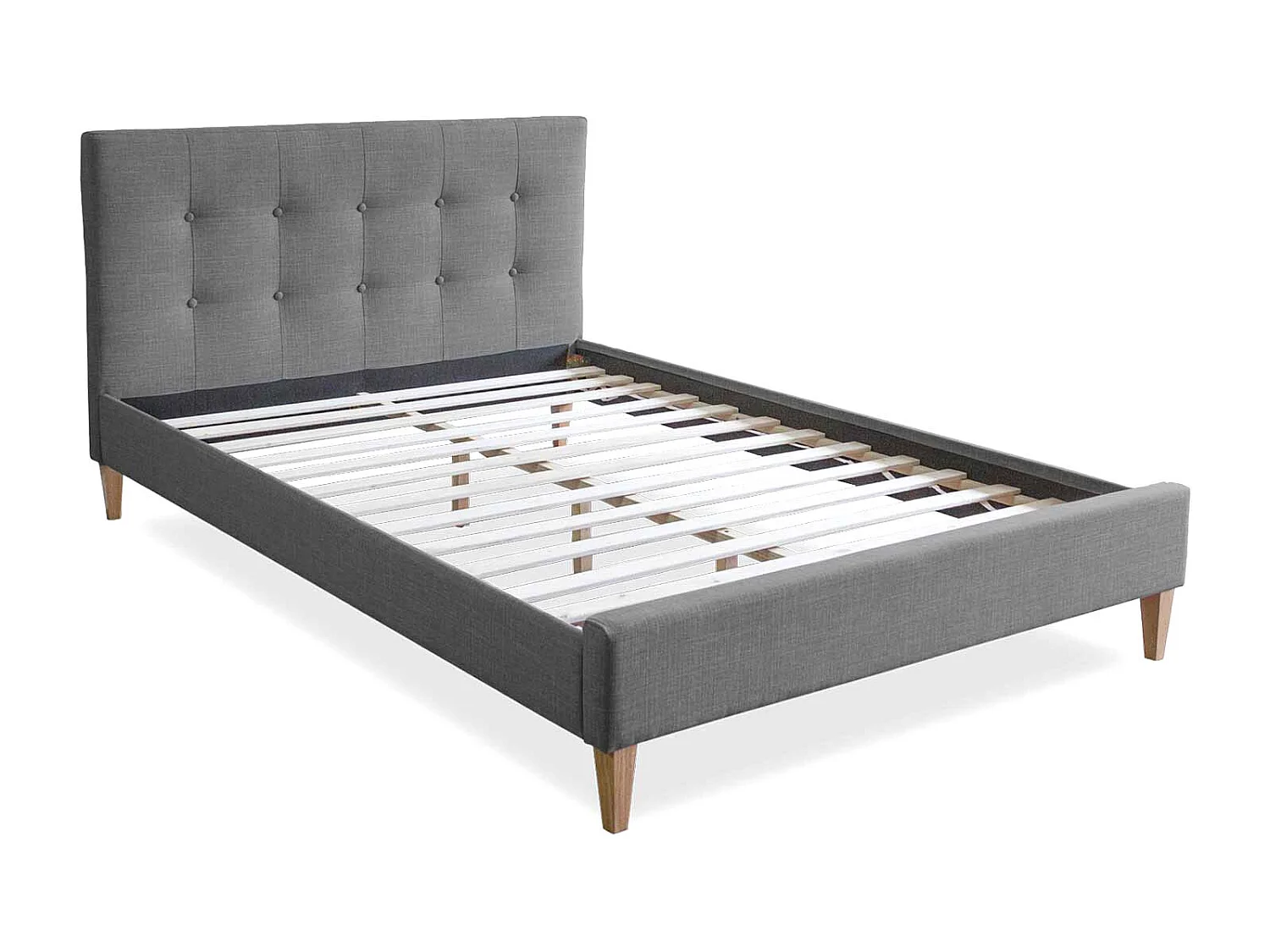 Gestoffeerd Bedframe 120x200 cm Grijs
