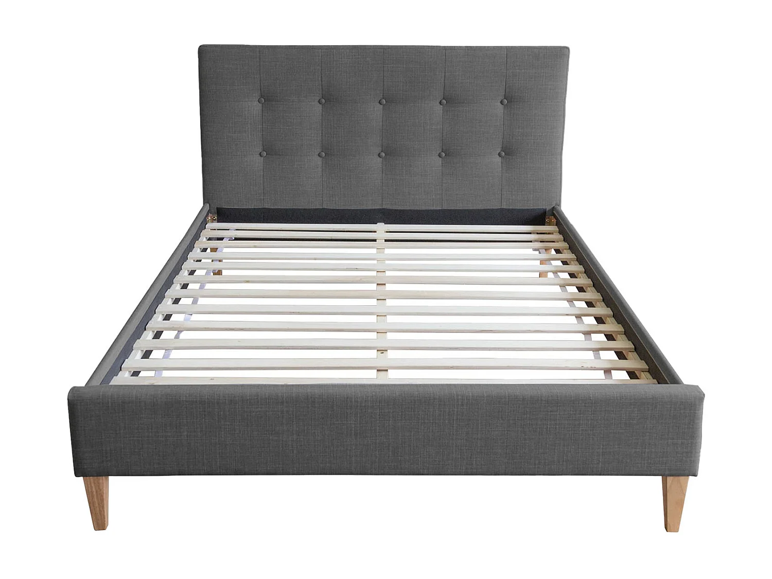 Gestoffeerd Bedframe 120x200 cm Grijs