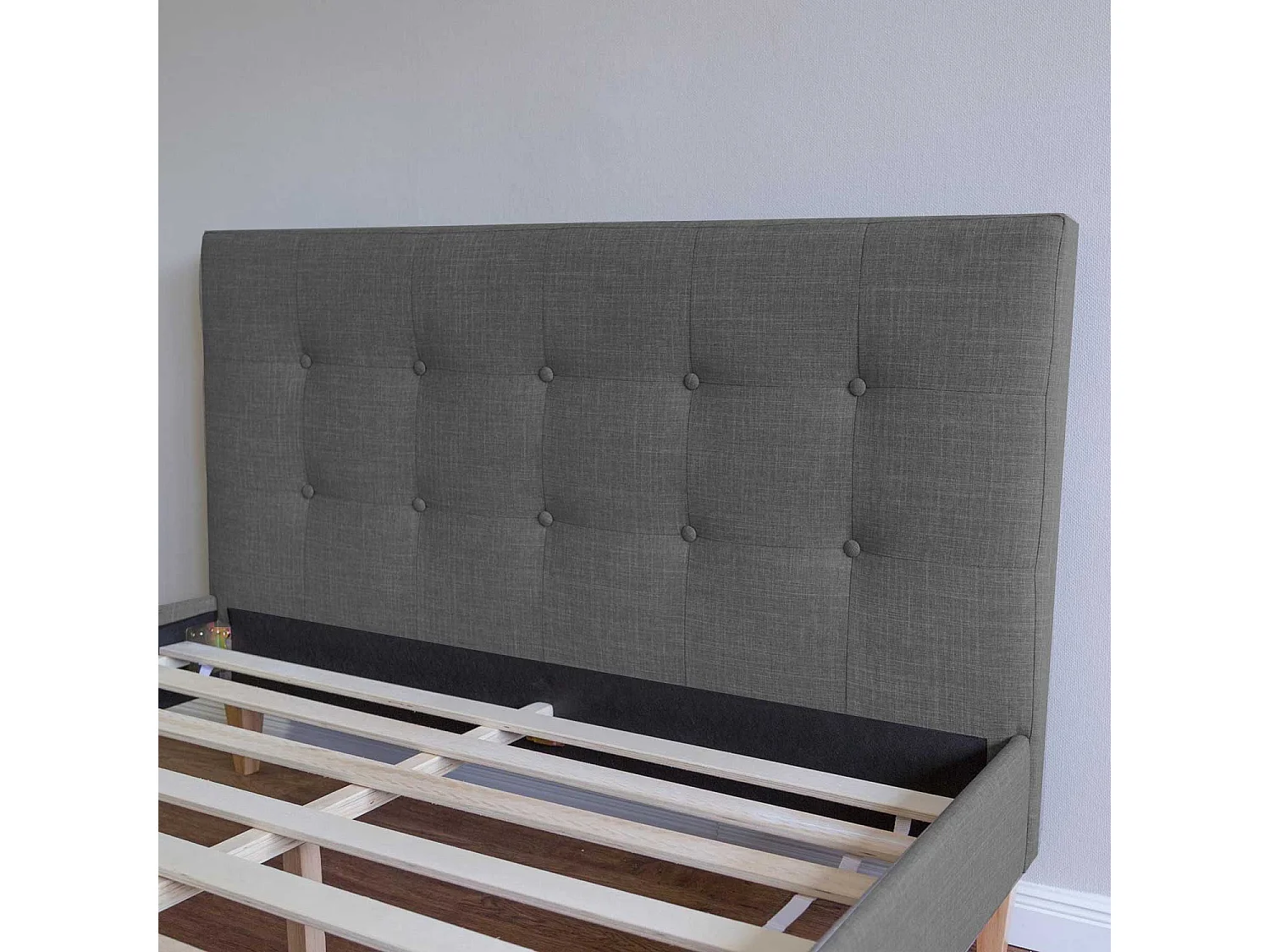 Gestoffeerd Bedframe 120x200 cm Grijs