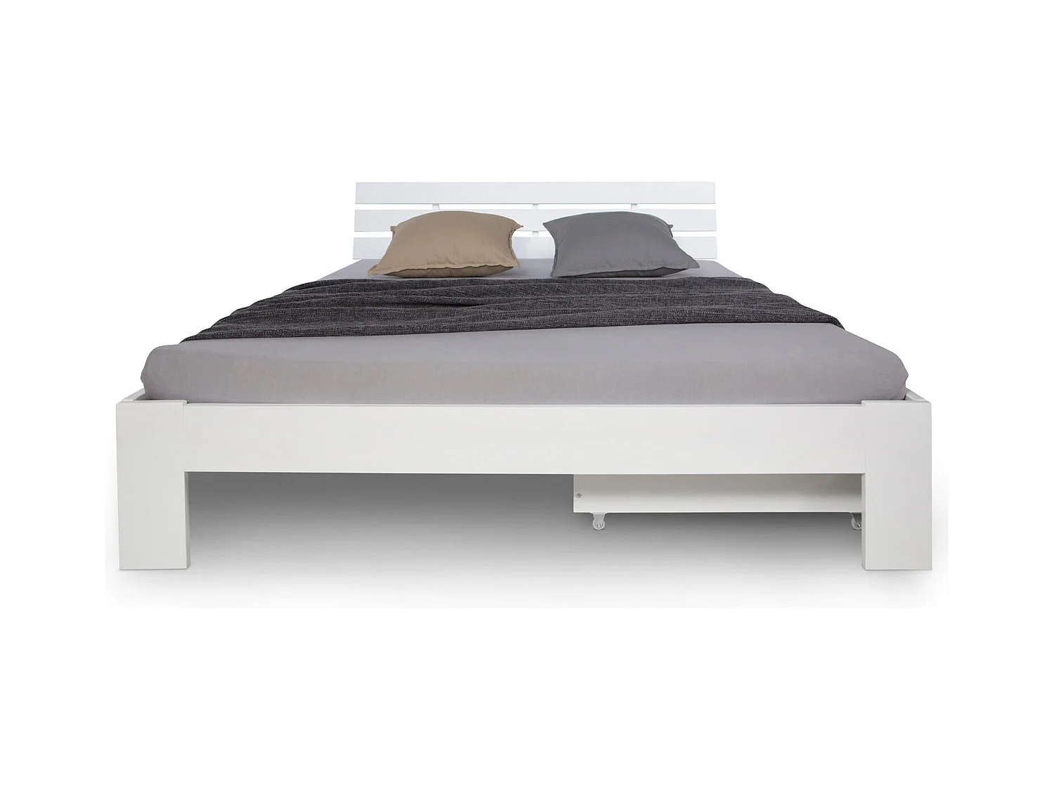 Łóżko podwójne 140x200 cm białe