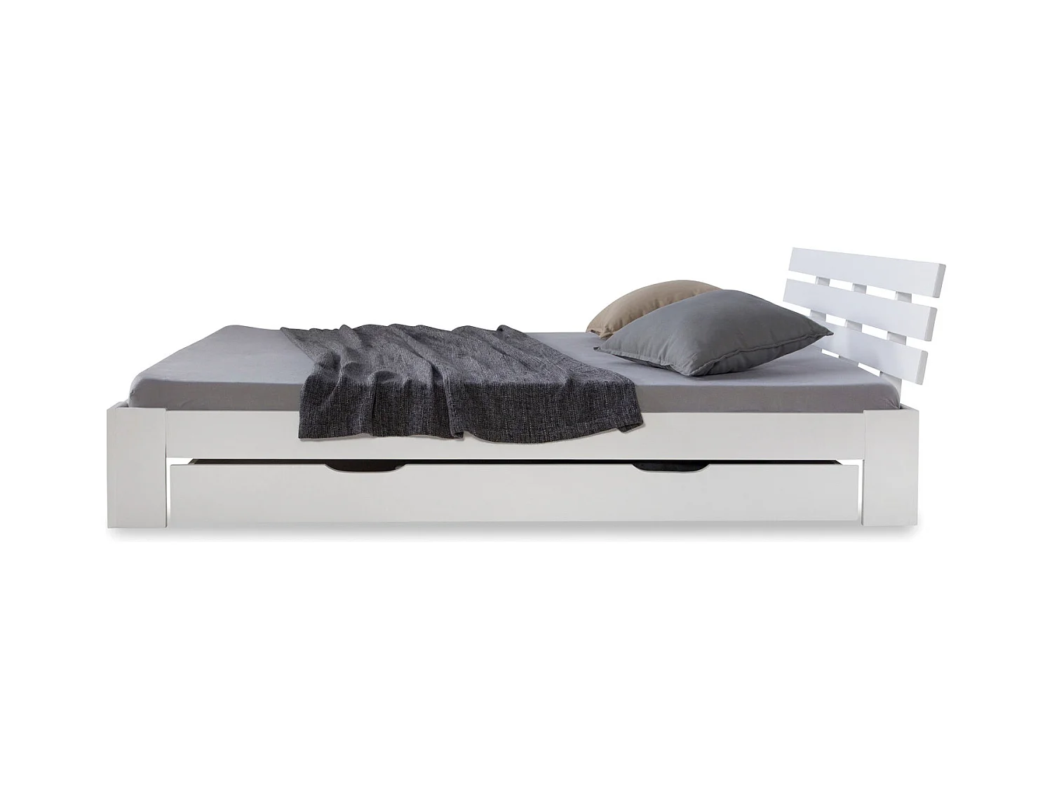 Łóżko podwójne 140x200 cm białe