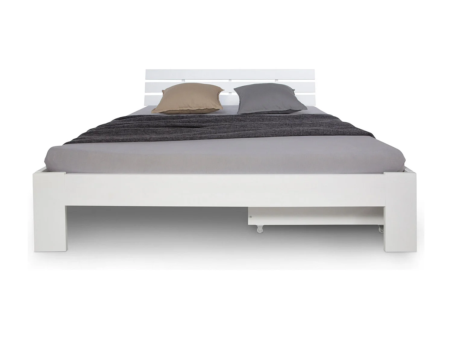 Lit double 140x200 cm blanc