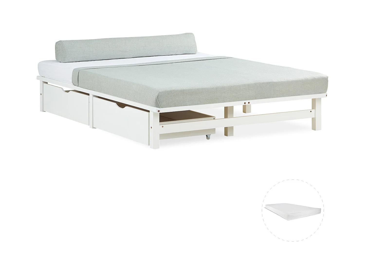 Lit Palette 140x200 cm blanc