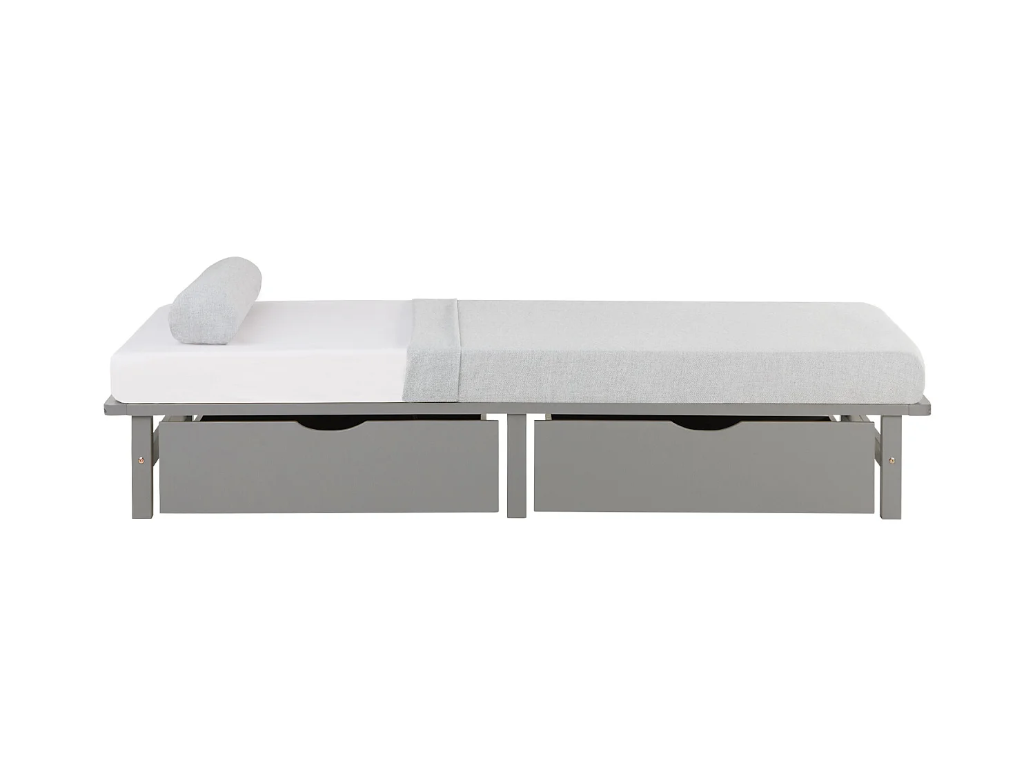 Palettenbett 90x200 cm Grau