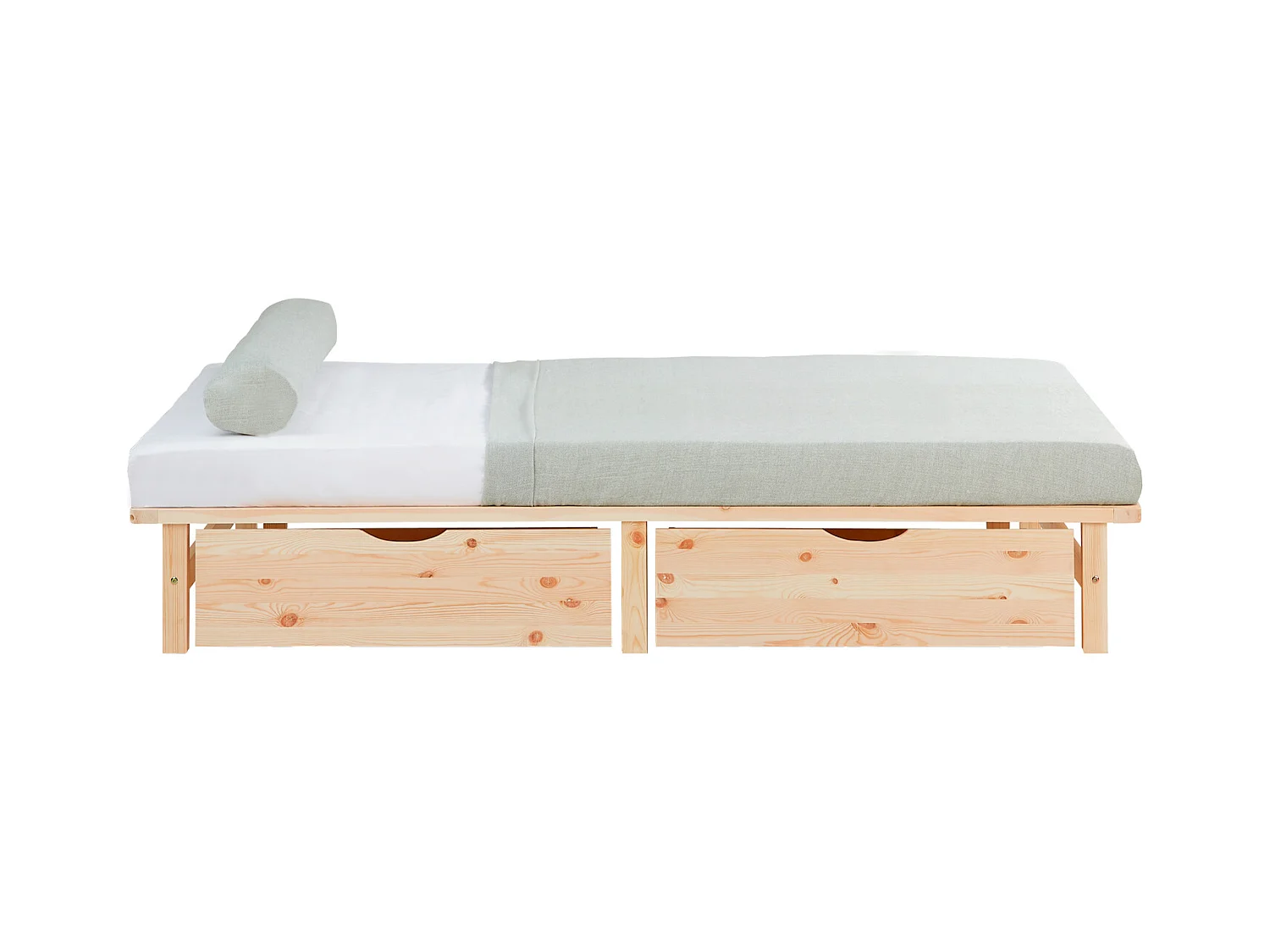 Palettenbett 140x200 cm Natur