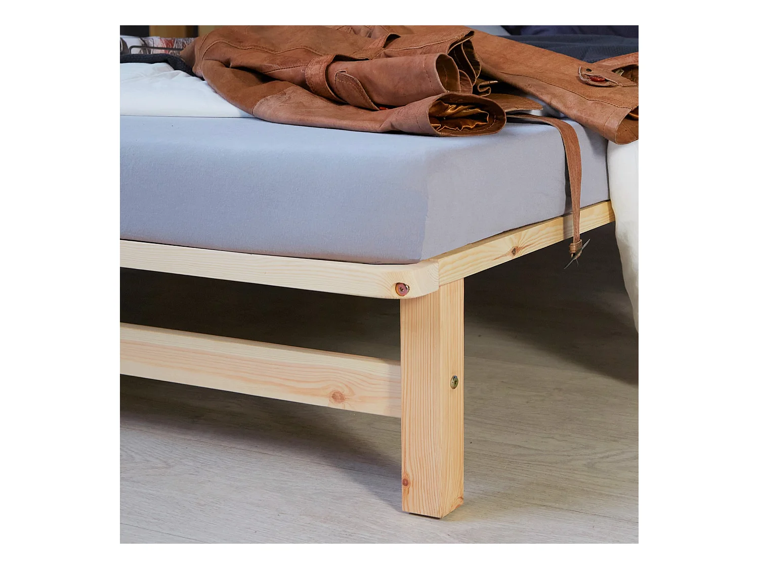 Palettenbett 140x200 cm Natur