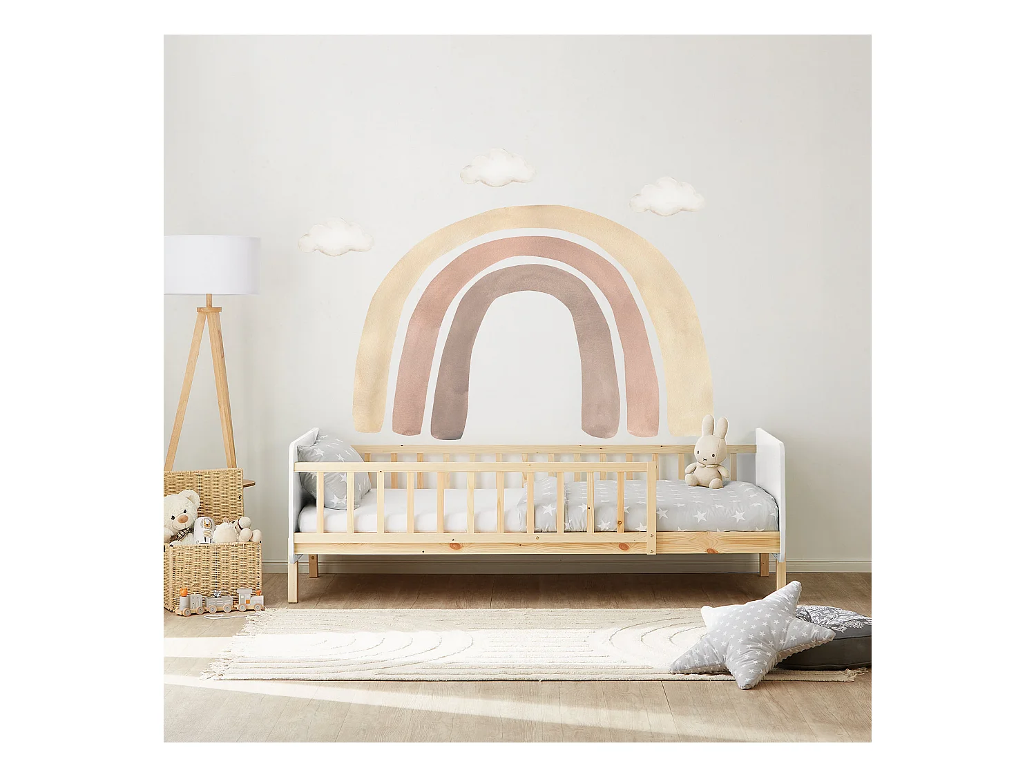 Einzelbett 90x200x12 cm weiß