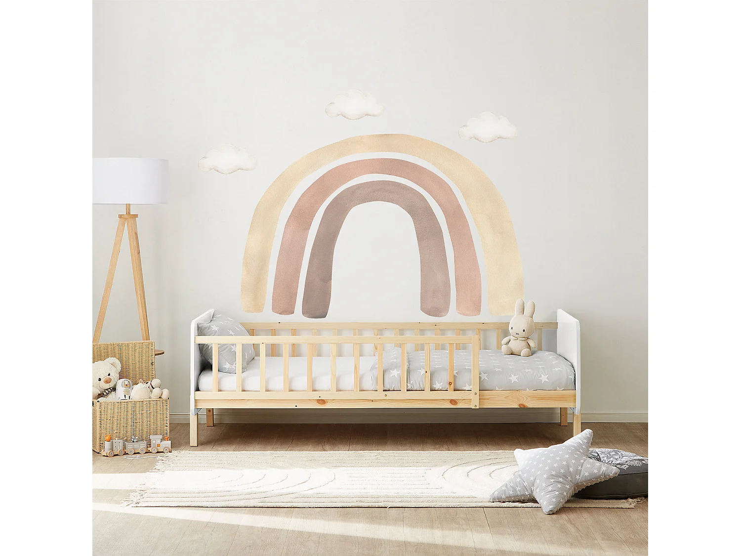 Einzelbett 90x200x12 cm weiß