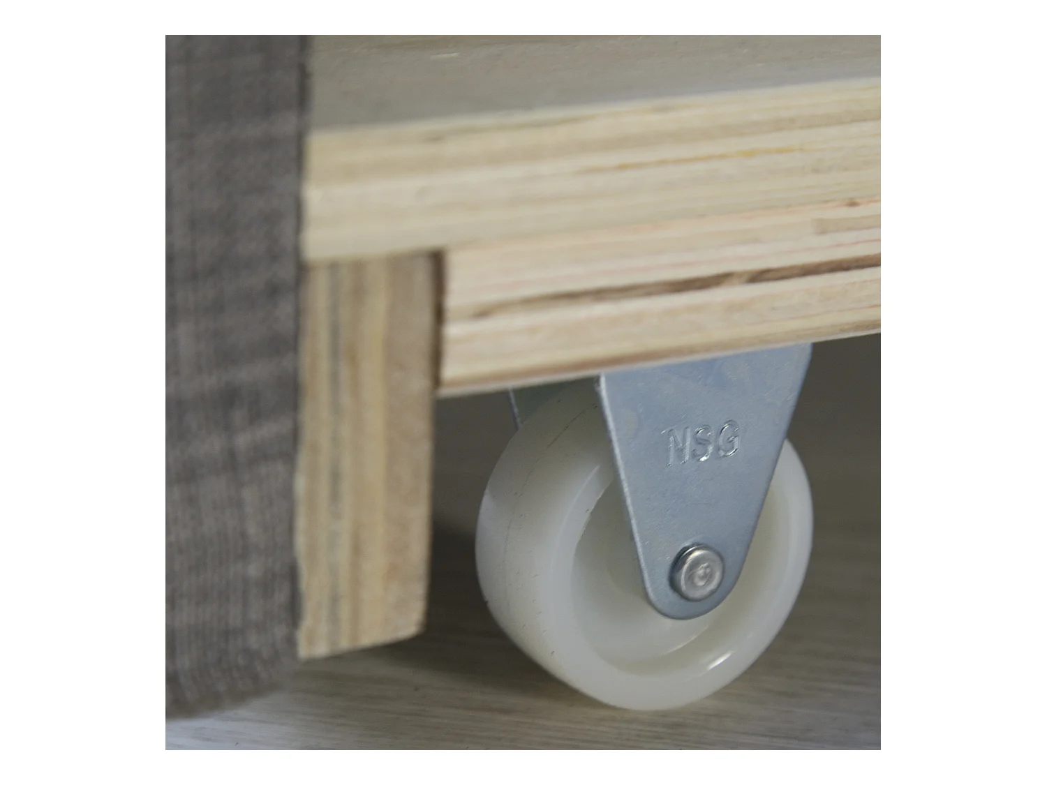 Tagesbett 90x200 cm grau Gepolstertes Bett mit Schublade Schlafsofa Gästebett ausziehbar