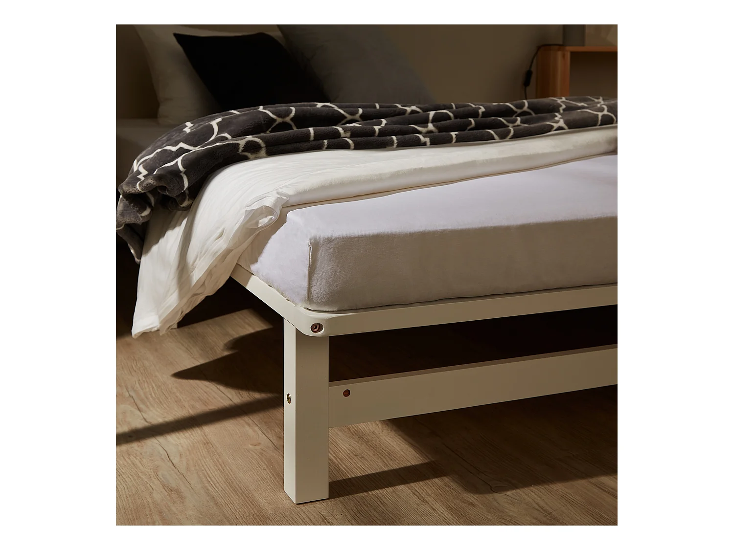 Palettenbett 90x200 cm weiß