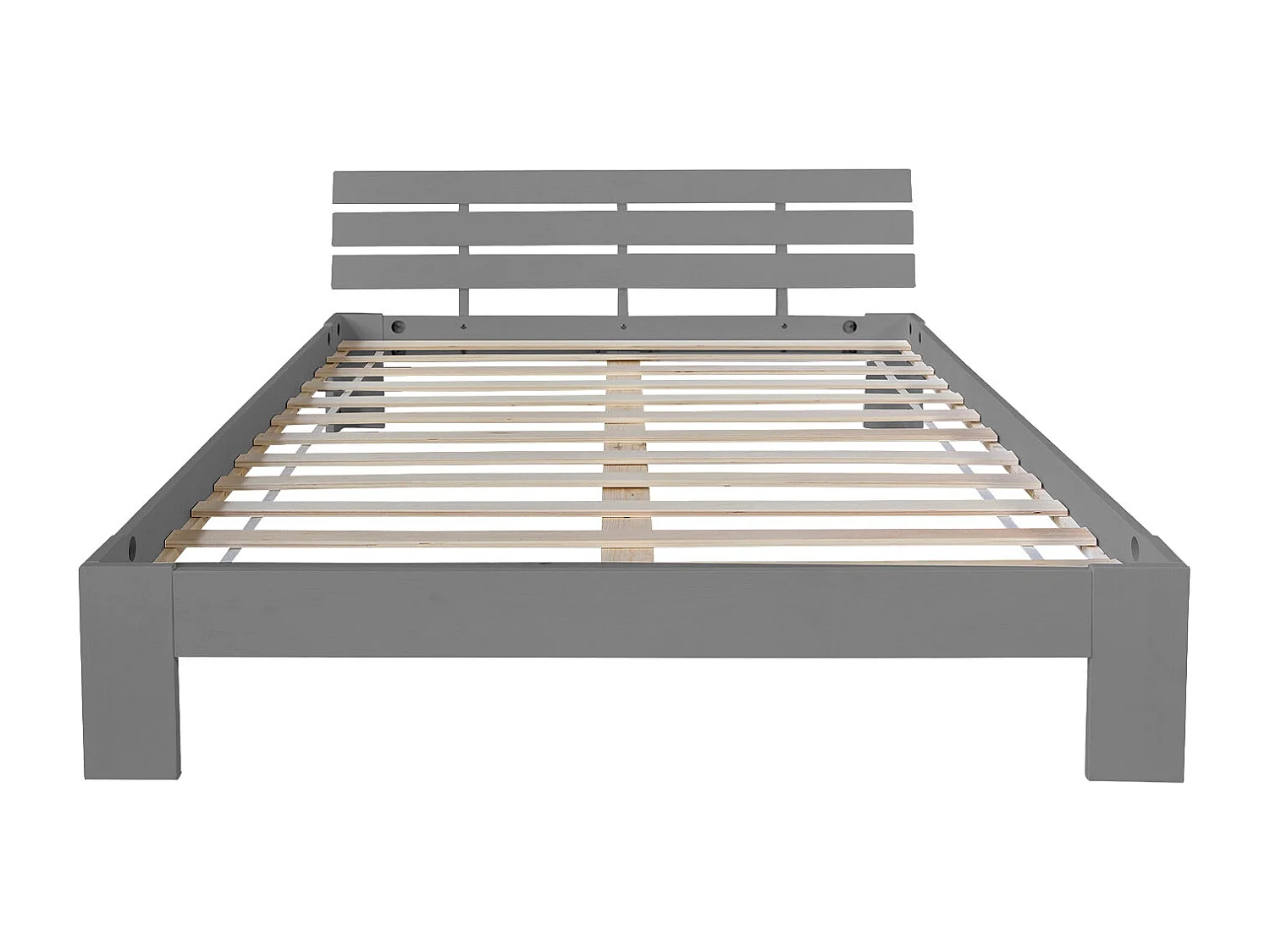 Tweepersoonsbed 120x200 cm Grijs