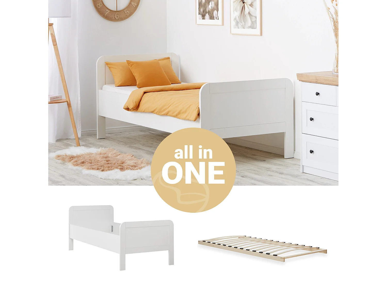 Bed 98,5x206x87 cm wit comfort