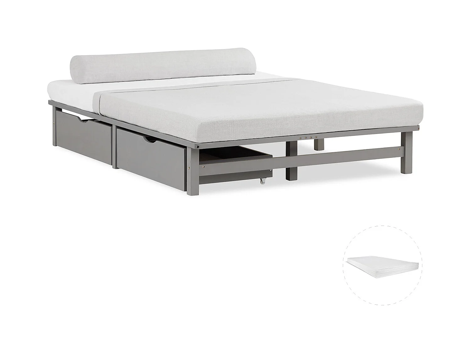 Letto 140x200 cm Grigio