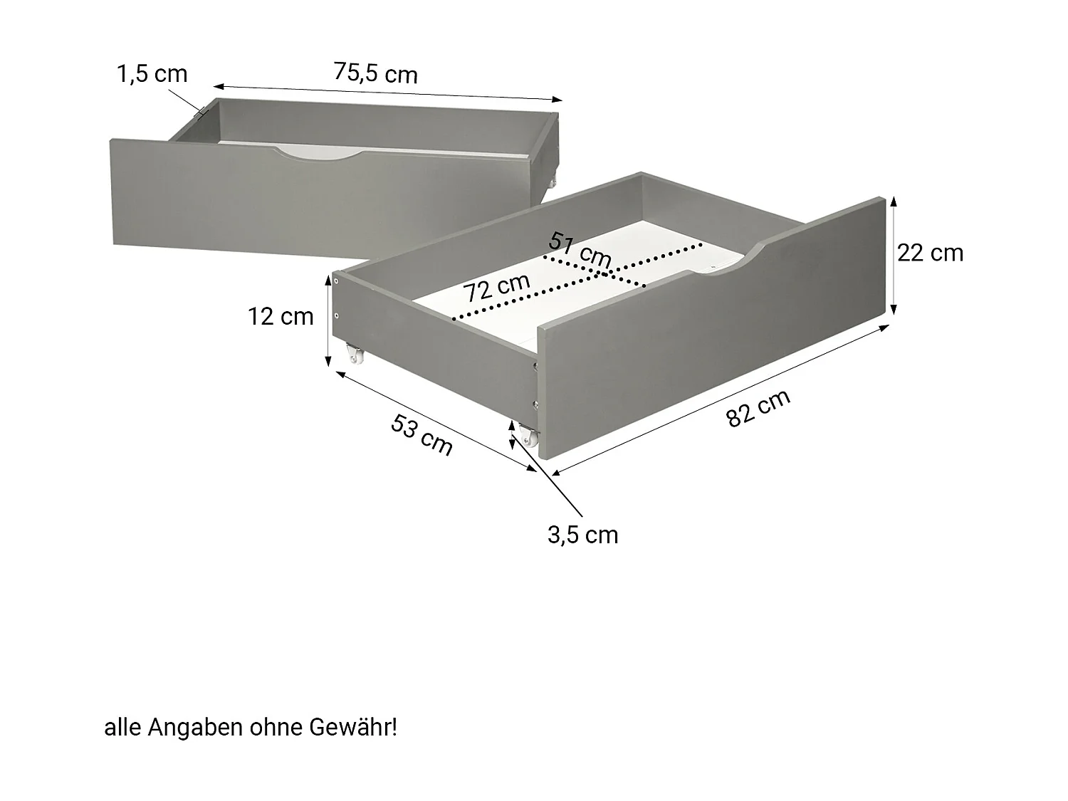 Cama 140x200 cm Gris