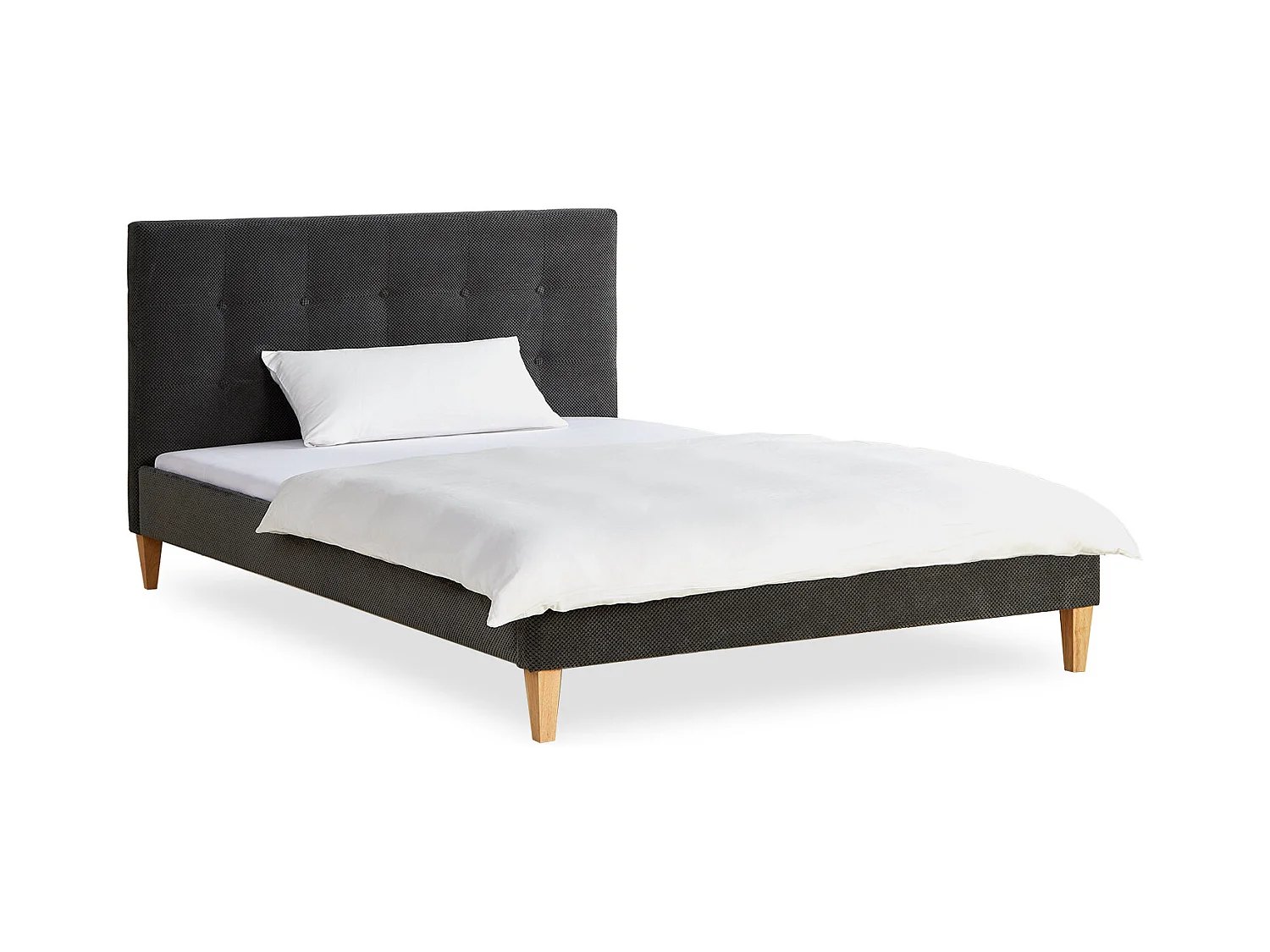 Doppelbett 140x200 cm Grau