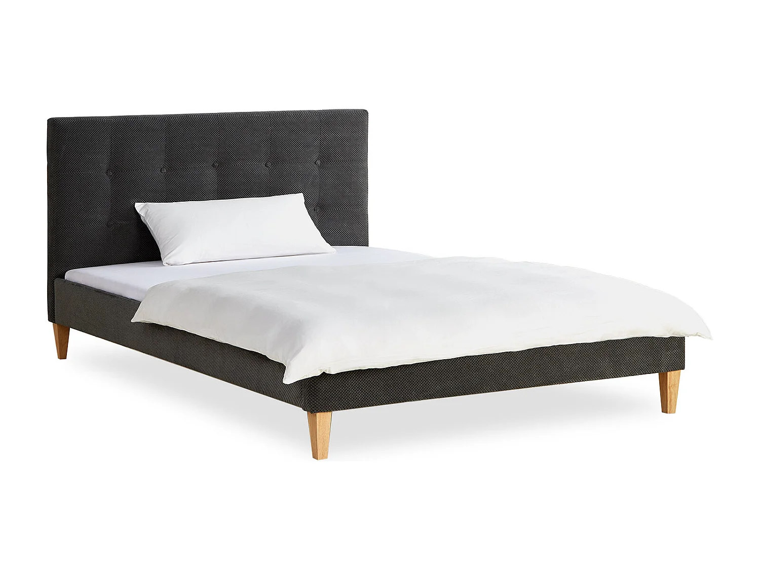 Tweepersoonsbed 140x200 cm Grijs