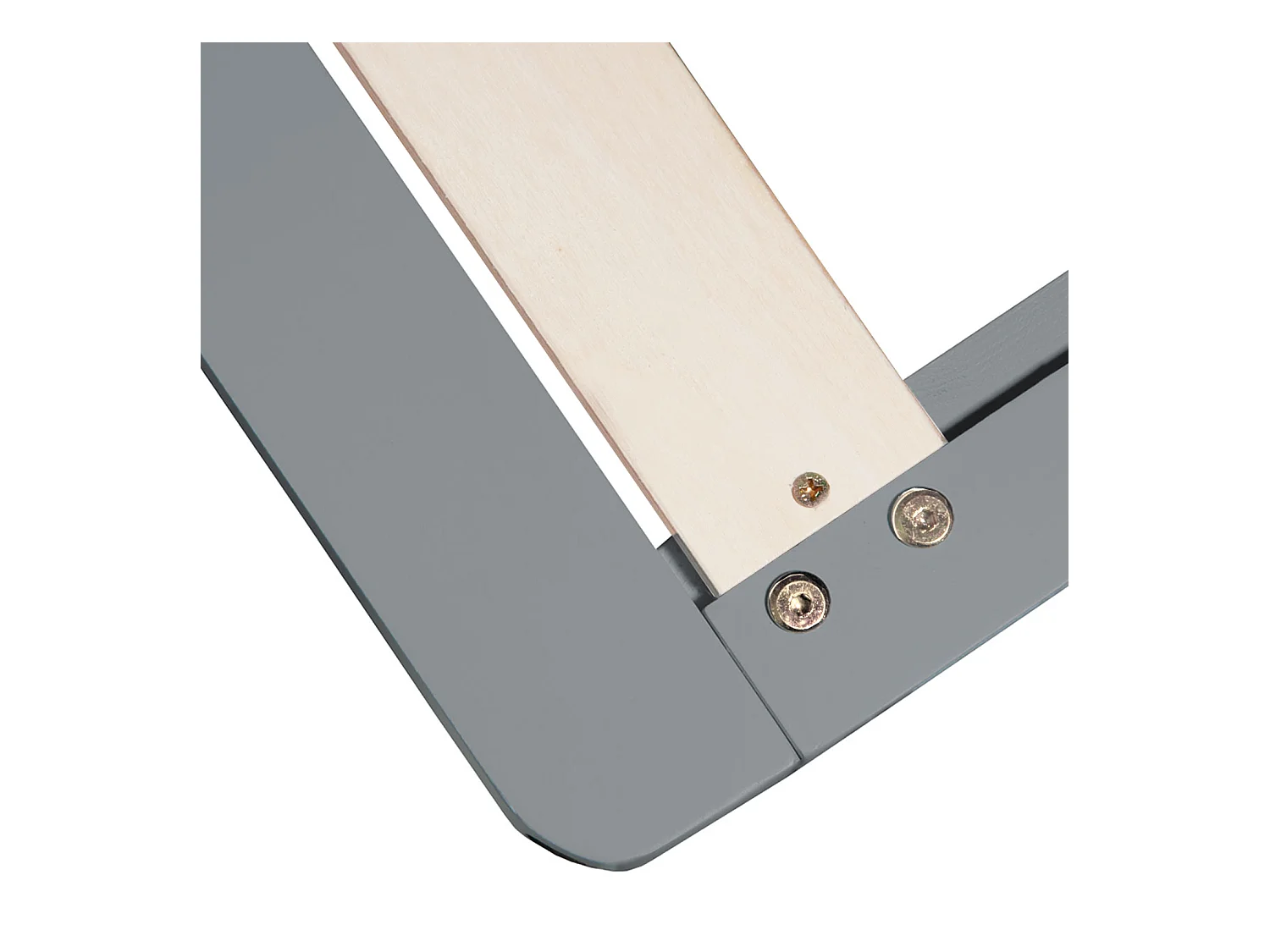 Bett 140x200 cm grau Palett