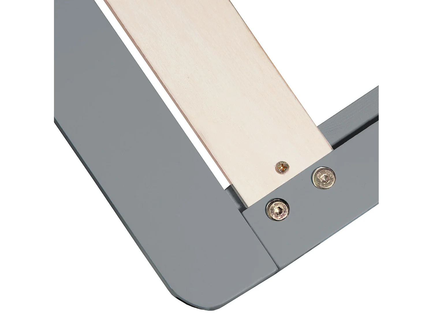 Bett 140x200 cm grau Palett