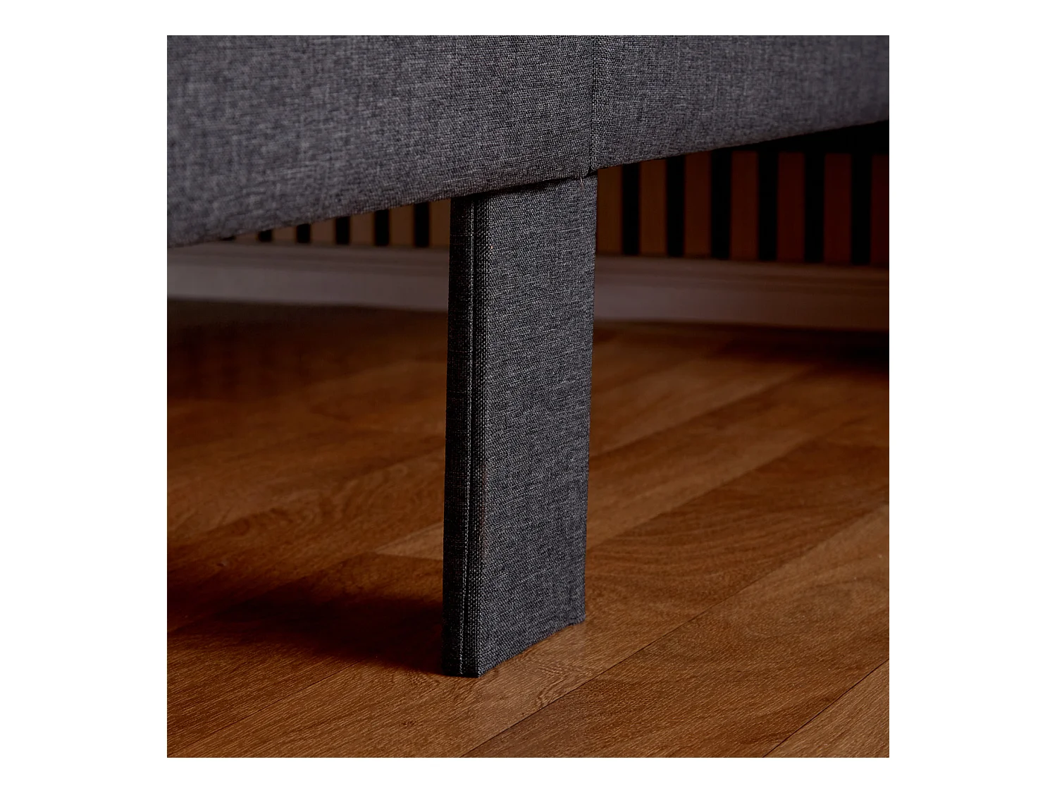 Polsterbett 95x32x210 cm grau Slatts