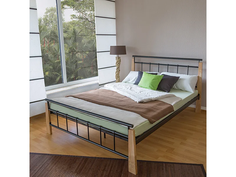 Metallbett 160x200 cm Schwarz 5072