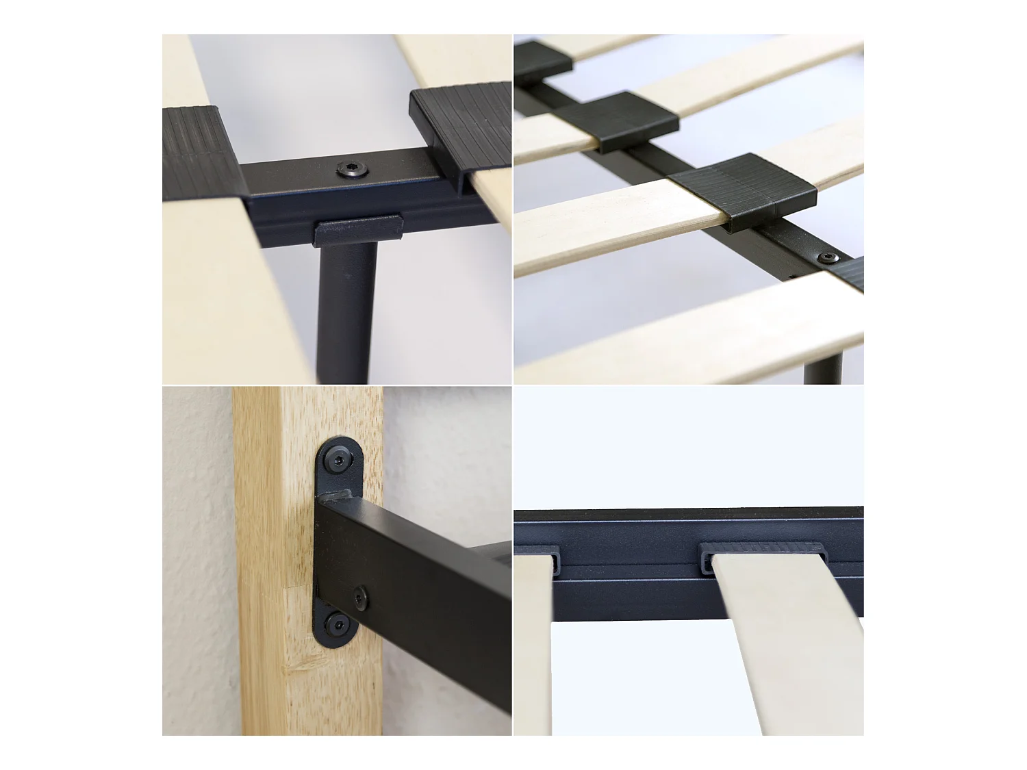 Metallbett 160x200 cm Schwarz 5072