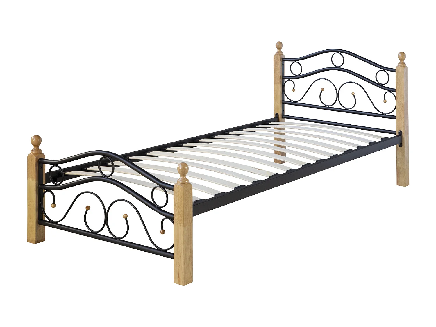 Łóżko 90x200 cm czarne