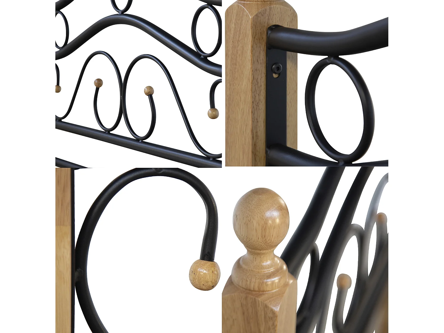 Łóżko 90x200 cm czarne