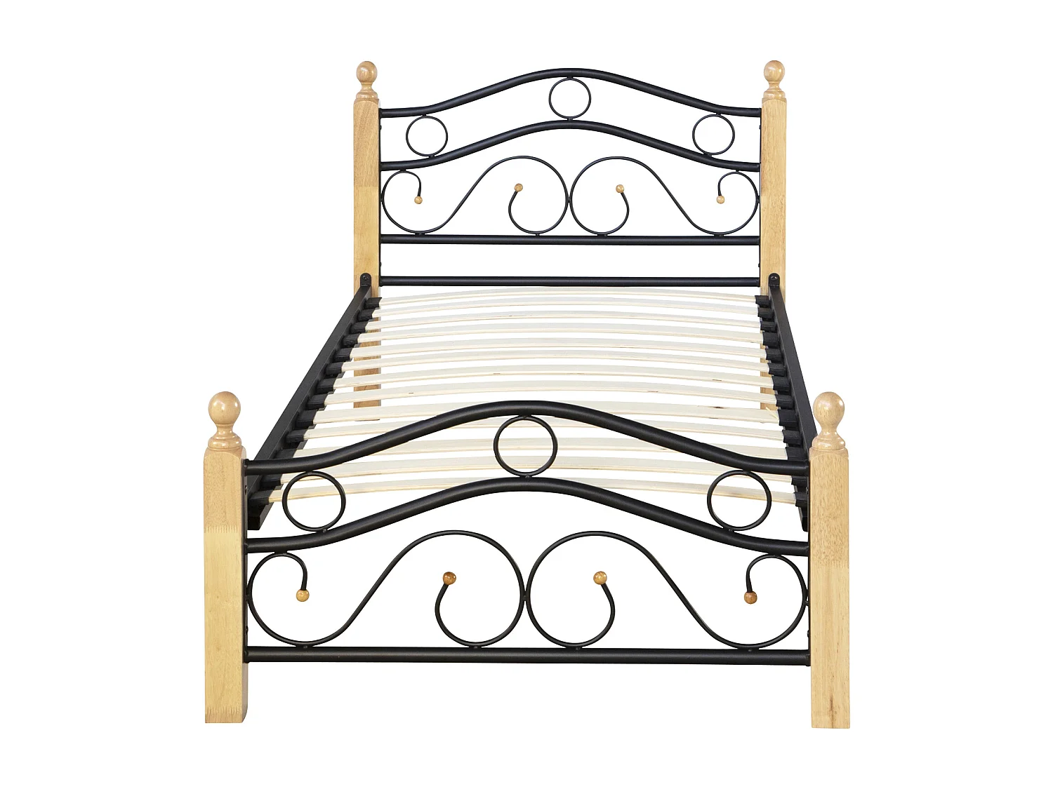 Łóżko 90x200 cm czarne