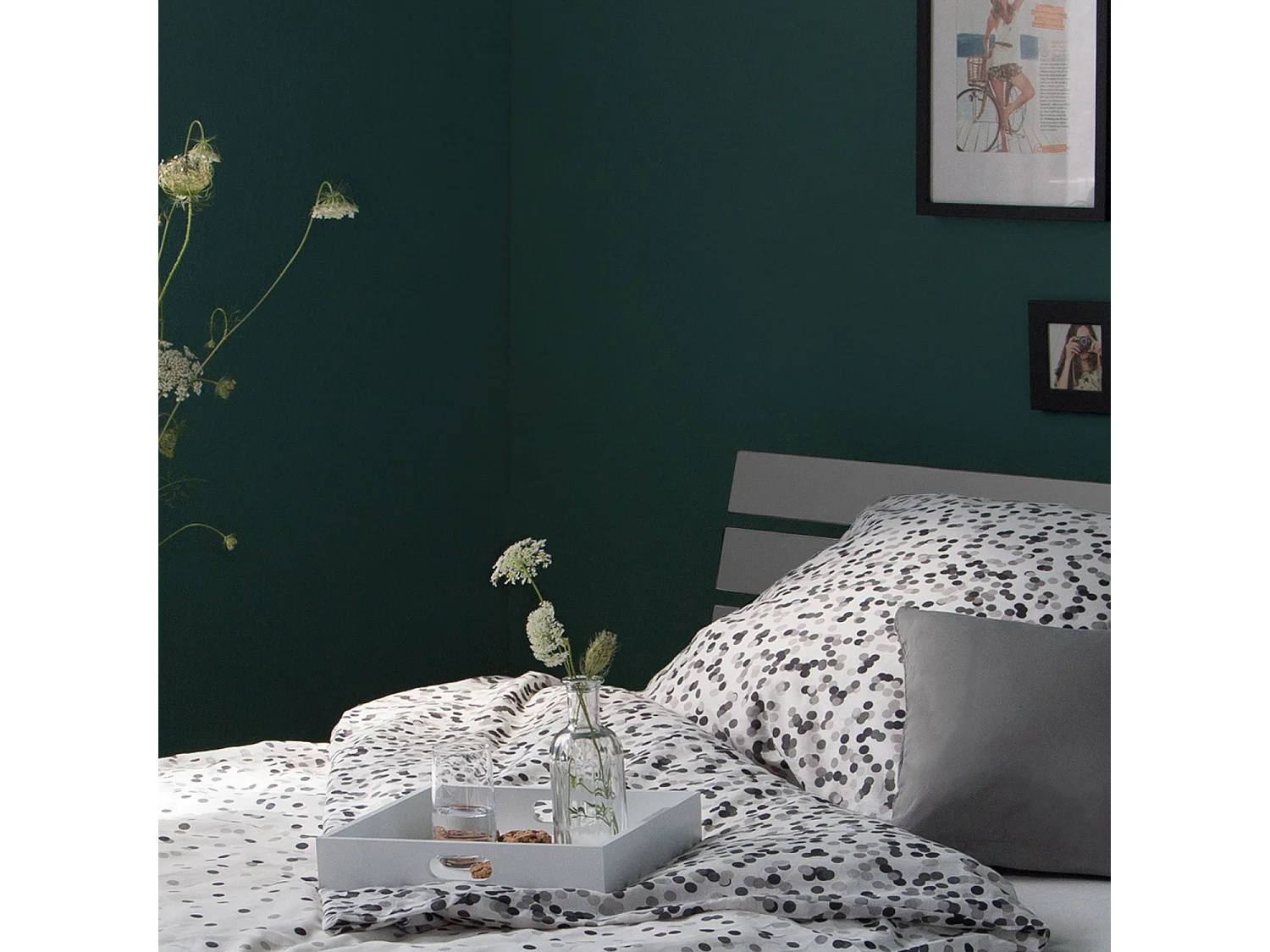 Einzelbett 90x200 cm Grau