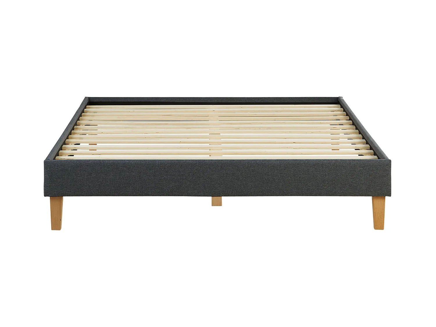 Polsterbett 140x200 cm grau