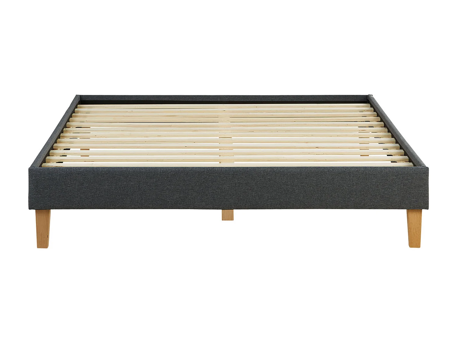 Gestoffeerd bed 140x200 cm grijs