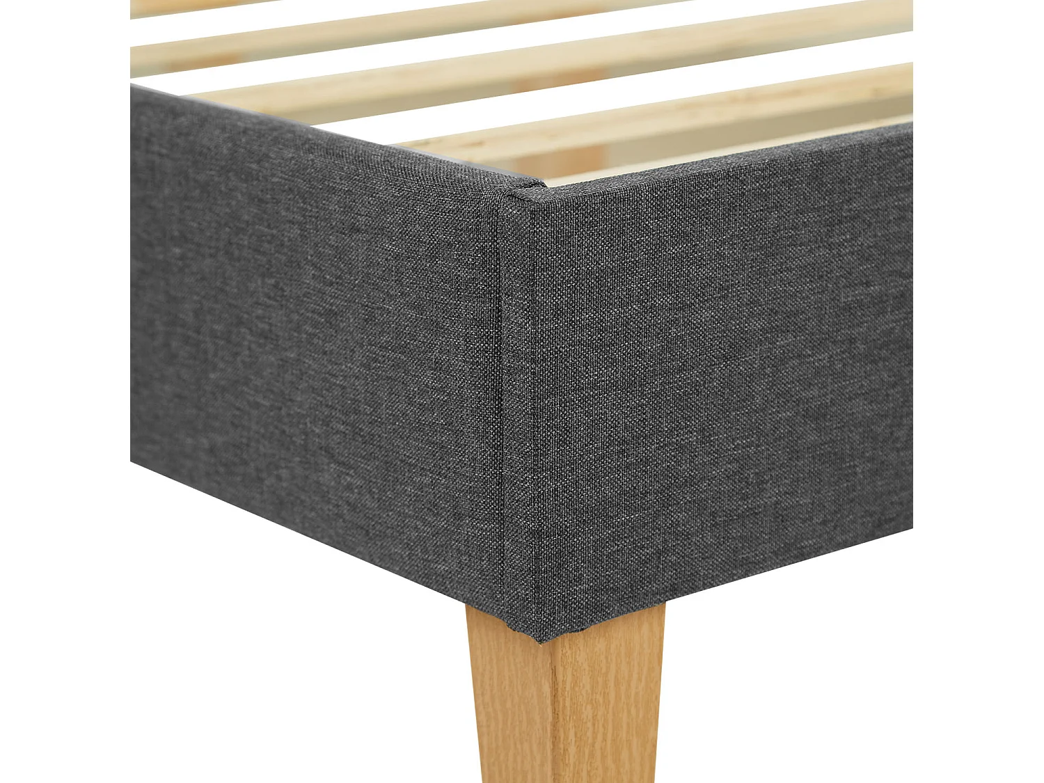 Gestoffeerd bed 140x200 cm grijs