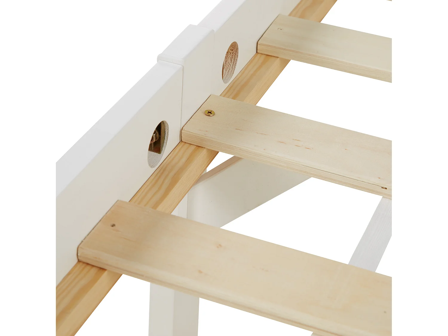 Eenpersoonsbed 98x206x82 cm wit massief dennenhout frame shaker stijl dagbed