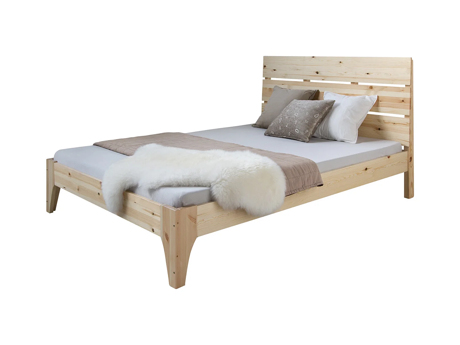 Doppelbett 140x200 cm Kiefer