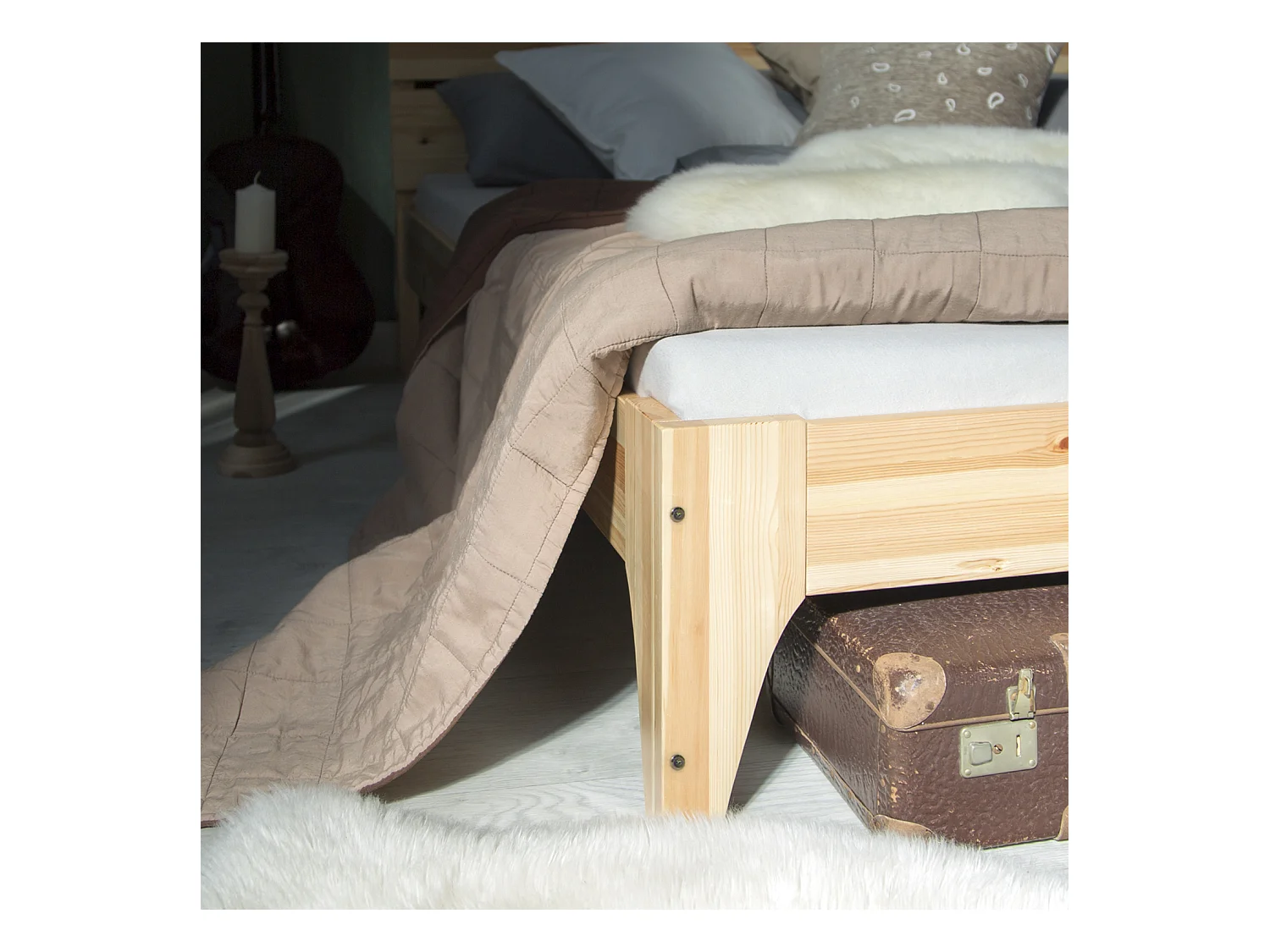 Doppelbett 140x200 cm Kiefer