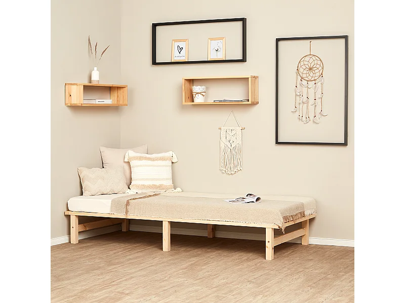 Bedframe 90x200 cm Natuurlijk