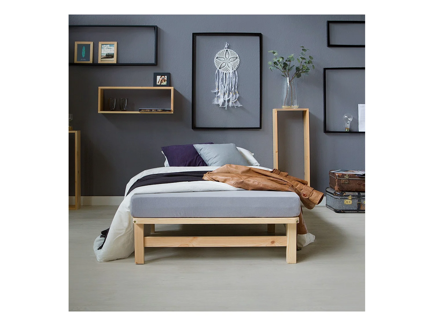 Bedframe 90x200 cm Natuurlijk