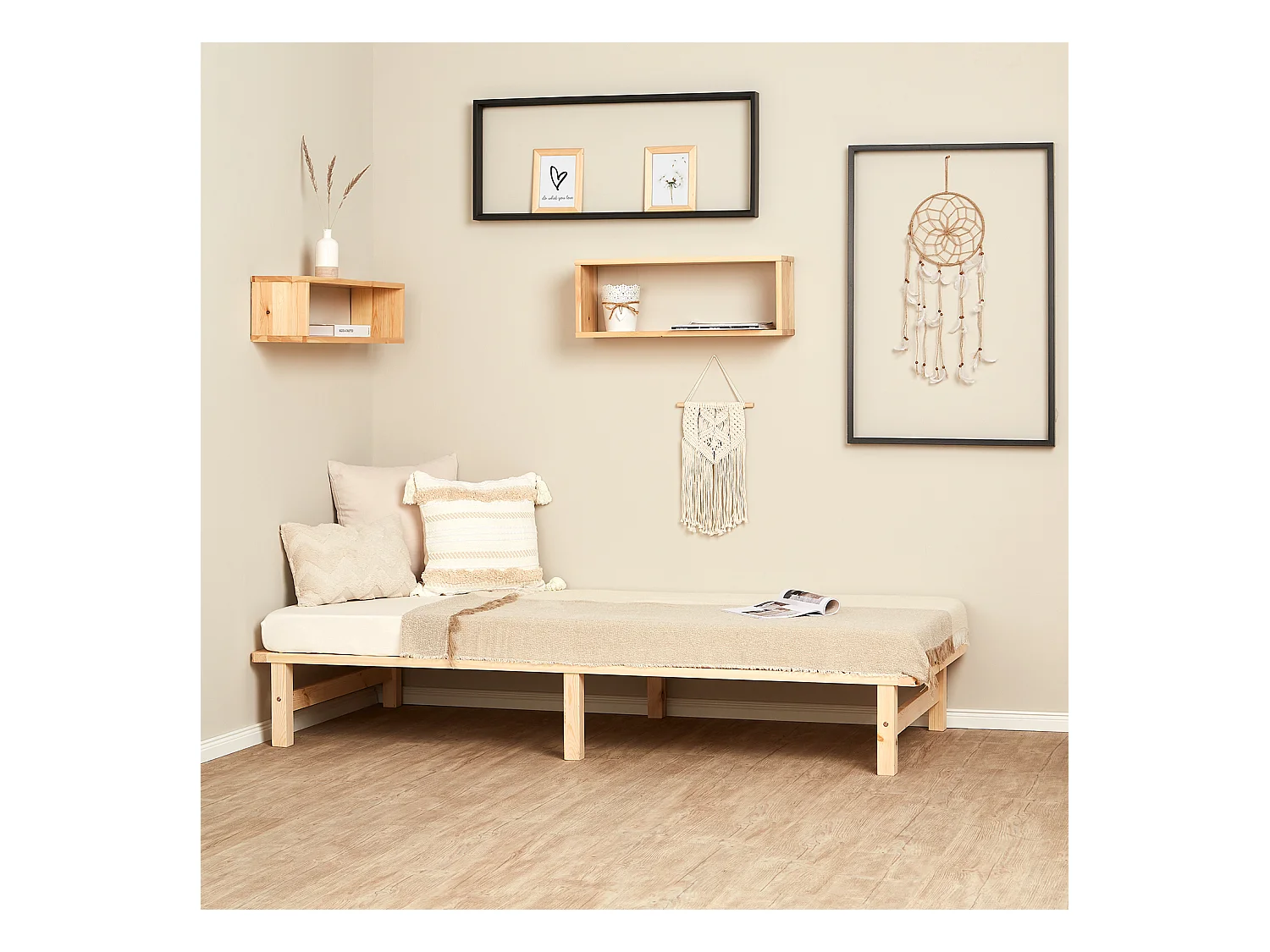 Bedframe 90x200 cm Natuurlijk